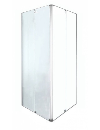 Ifö Showerama priekšējais stikls, 90x90cm caurspīdīgs sudraba profili