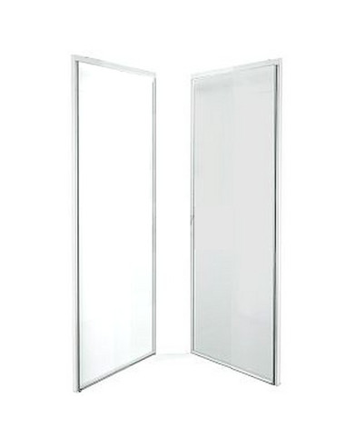 Ifö Showerama aizmugurējais stikls, 90x90cm matēts sudraba profili
