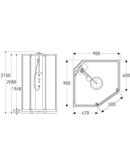 Ifö Showerama aizmugurējais stikls, 90x90cm matēts sudraba profili Ifö Showerama aizmugurējais stikls, 90x90cm matēts sudraba profili