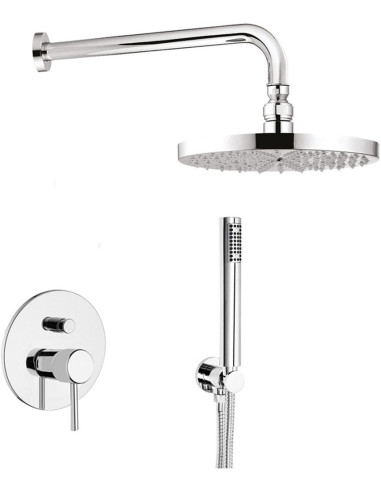 Futuro iebūvējams dušas komplekts ar dušas galvu 25 cm, hroms