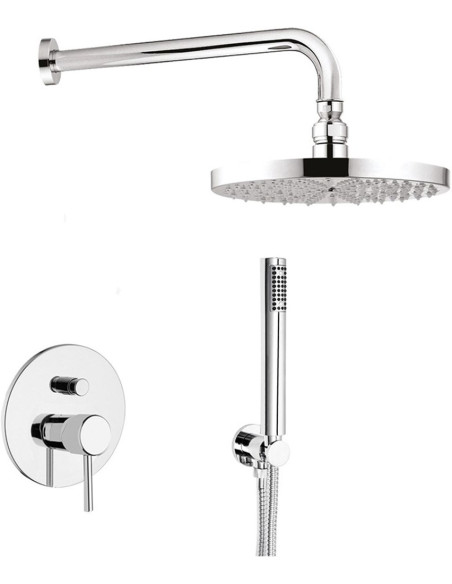 Futuro iebūvējams dušas komplekts ar dušas galvu 25 cm, hroms