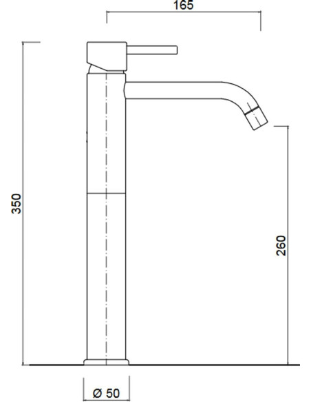 Futuro XL izlietnes maisītājs, bez pop-up, hroms