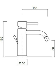 Futuro izlietnes maisītājs ar pop-up, melns matēts 2