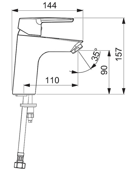 SAGA XL izlietnes maisītājs, hroms
