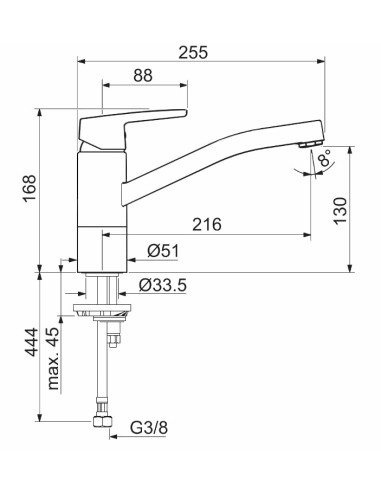 SAGA virtuves maisītājs, hroms