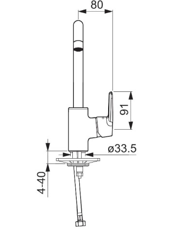 SAGA virtuves maisītājs ar augsto snīpi, hroms