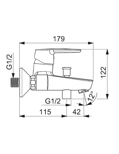 SAGA vannas maisītājs, hroms
