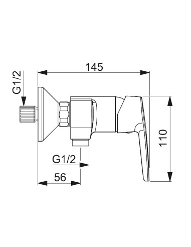 SAGA dušas maisītājs, hroms