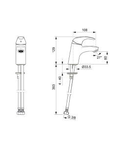 Polara izlietnes maisītājs bez pop-up 2