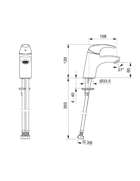 Polara izlietnes maisītājs bez pop-up Polara izlietnes maisītājs bez pop-up