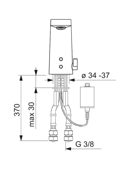 ELECTRA bezkontakta izlietnes maisītājs, 6V Bluetooth