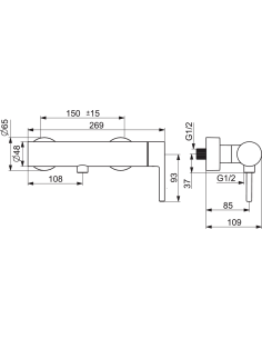 Optima Style dušas jaucējkrāns, hroms 2