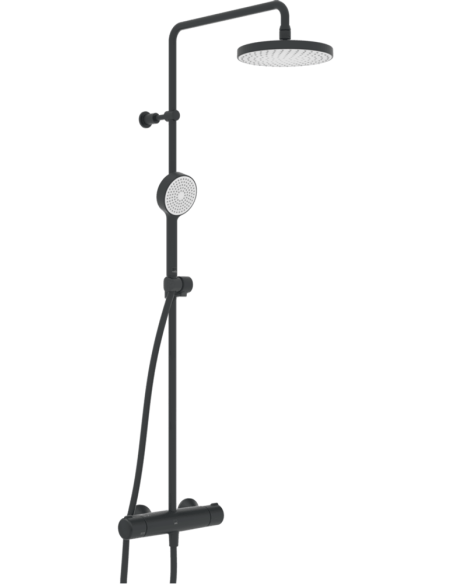 Nova Lietus dušas sistēma ar termostatu, 1 režīms, melna