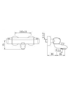 Oras Optima 7140Y termostata vannas jaucējkrāns 2