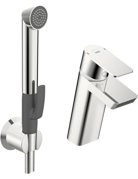 Stela Izlietnes jaucējkrāns ar bidē dušu, hroms