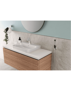 Stela Izlietnes jaucējkrāns ar bidē dušu, hroms 2