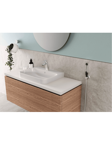 Stela Izlietnes jaucējkrāns ar bidē dušu, hroms