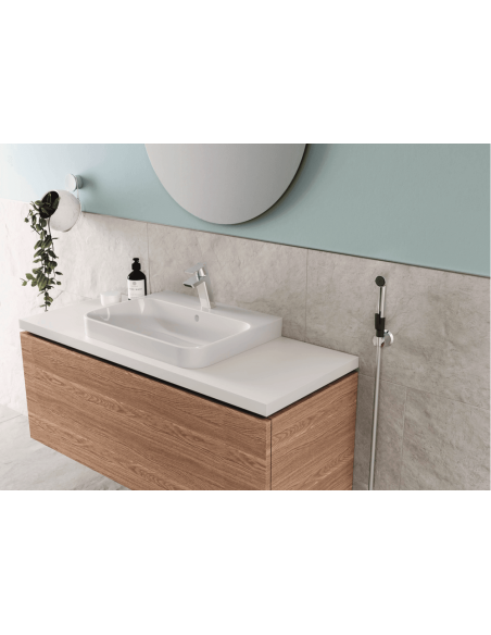 Stela Izlietnes jaucējkrāns ar bidē dušu, hroms