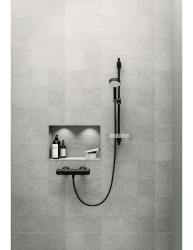 Apollo dušas komplekts, 3 režīmi, matēts melns