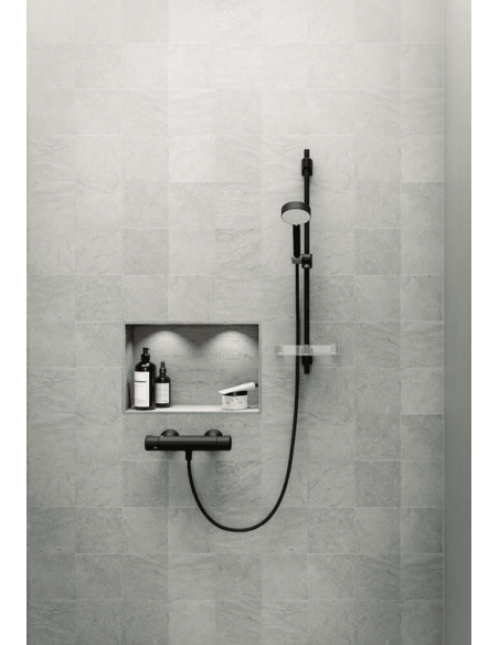 Apollo dušas komplekts, 3 režīmi, matēts melns