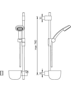 Oras Natura 500 dušas komplekts 2
