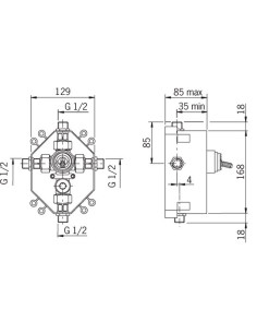 Oras 1286 iebūvēta dušas/vannas maisītāja darba daļa 2