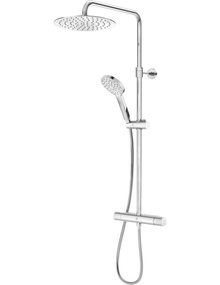 Atlantic izlietnes maisītāja un lietus dušas sistēmas ar termostatu komplekts, hroms