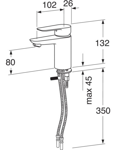 Atlantic izlietnes maisītāja un lietus dušas sistēmas ar termostatu komplekts, hroms