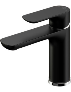 Estetic izlietnes maisītāja un lietus dušas sistēmas ar termostatu komplekts, melnā krāsā 2