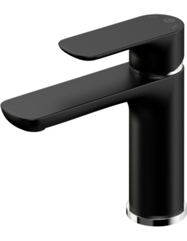 Estetic izlietnes maisītāja un lietus dušas sistēmas ar termostatu komplekts, melnā krāsā