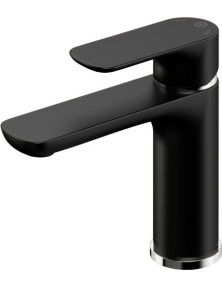 Estetic izlietnes maisītāja un lietus dušas sistēmas ar termostatu komplekts, melnā krāsā