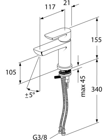 Estetic izlietnes maisītāja un lietus dušas sistēmas ar termostatu komplekts, melnā krāsā
