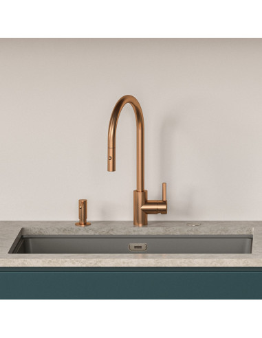 Eos-Neo nerūsējošā tērauda ūdens maisītajs ar izvelkamu uzgali, Cooper