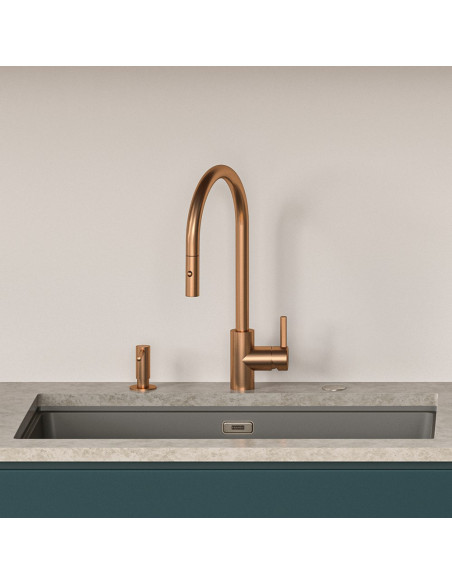 Eos-Neo nerūsējošā tērauda ūdens maisītajs ar izvelkamu uzgali, Cooper