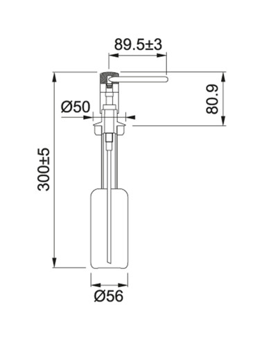 Novita šķidro ziepju dozators, hromēts