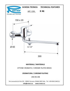 Kiss vannas maisītājs ar garo snīpi 30cm 2