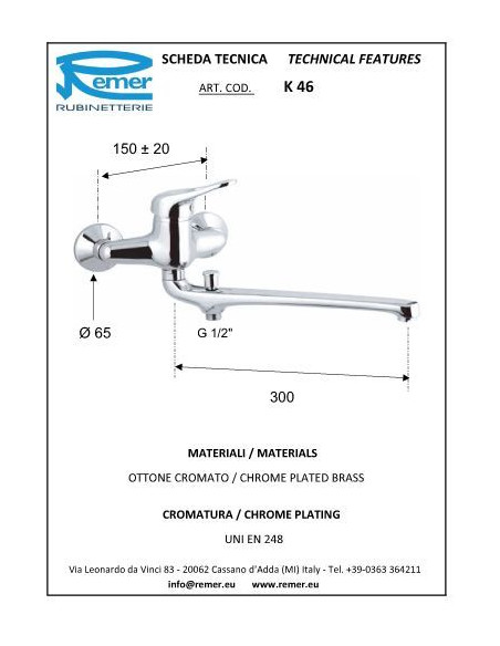 Kiss vannas maisītājs ar garo snīpi 30cm