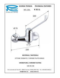 Kiss Clinic Line dušas maisītājs ar pagarinātu rokturi 2