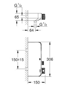 Grontherm Smartcontrol dušas maisītājs ar termostatu, hroms 2