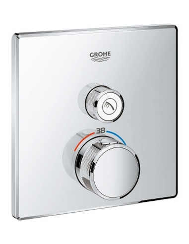Grohtherm SmartControl dušas termostata virsapmetuma daļa, 1 režīms, hroms