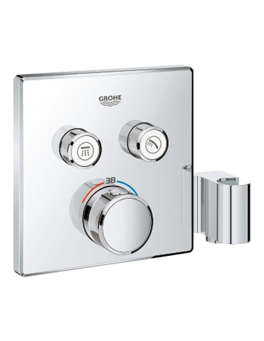 Grohtherm SmartControl dušas termostata virsapmetuma daļa ar dušas klausules turētāju, 2 režīmi, hroms