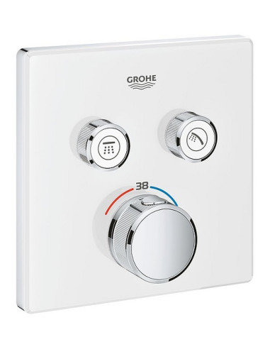 Grohtherm SmartControl dušas termostata virsapmetuma daļa, 2 režīmi, balts