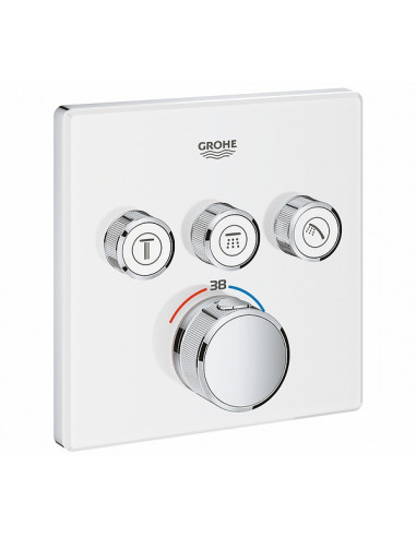 Grohtherm SmartControl dušas termostata virsapmetuma daļa, 3 režīmi, balts