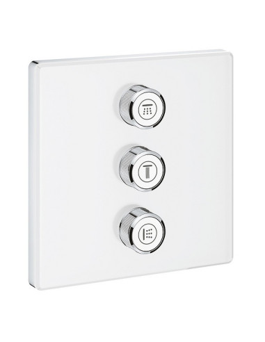 Grohtherm SmartControl dušas virsapmetuma daļa, 3 režīmi, balts