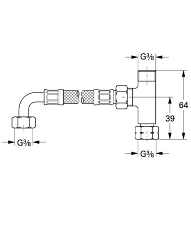 Grohtherm Micro pieslēguma komplekts, hroms