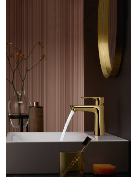 Talis E 110 izlietnes maisītājs, ar pop-up, polished gold optic