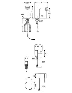 Celis E HD-M bezkontakta izlietnes maisītājs 220V 2