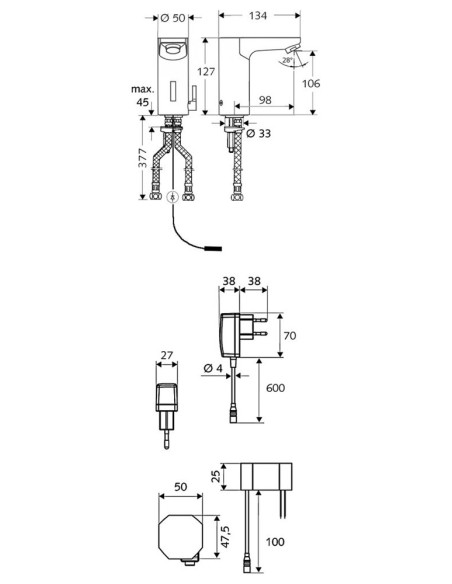 Celis E HD-M bezkontakta izlietnes maisītājs 220V