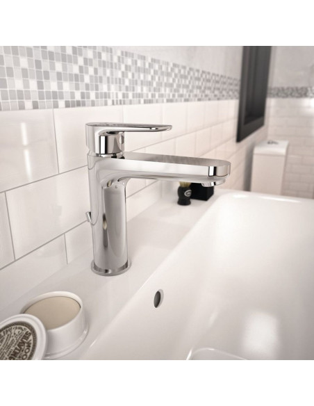 Ideal Standard CERAFINE O H120 izlietnes maisītājs ar pop-up noplūdi izlietnei