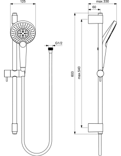 Ideal Standard Idealrain EvoJET Round dušas komplekts 2